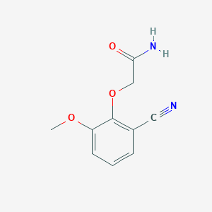 molecular formula C10H10N2O3 B7811889 2-(2-Cyano-6-methoxyphenoxy)acetamide 