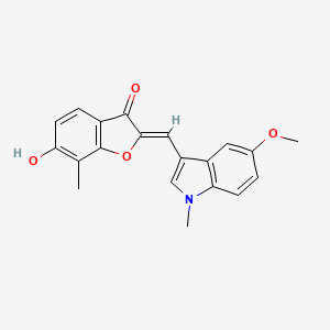 (2Z)-6-hydroxy-2-[(5-methoxy-1-methyl-1H-indol-3-yl)methylidene]-7-methyl-1-benzofuran-3(2H)-one