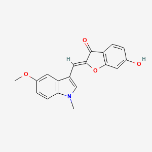molecular formula C19H15NO4 B7811899 6-Hydroxy-2-[(5-methoxy-1-methylindol-3-yl)methylene]benzo[b]furan-3-one 