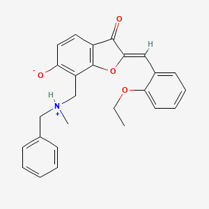 (2Z)-7-{[benzyl(methyl)ammonio]methyl}-2-(2-ethoxybenzylidene)-3-oxo-2,3-dihydro-1-benzofuran-6-olate