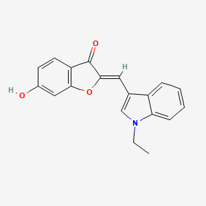 molecular formula C19H15NO3 B7811981 (2Z)-2-[(1-ethyl-1H-indol-3-yl)methylidene]-6-hydroxy-1-benzofuran-3(2H)-one 