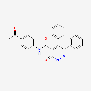 molecular formula C26H21N3O3 B7812140 N-(4-acetylphenyl)-2-methyl-3-oxo-5,6-diphenyl-2,3-dihydropyridazine-4-carboxamide 