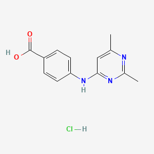 molecular formula C13H14ClN3O2 B7812148 4-[(2,6-Dimethylpyrimidin-4-yl)amino]benzoic acid;hydrochloride 