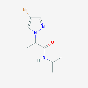 molecular formula C9H14BrN3O B7812209 2-(4-Bromo-1H-pyrazol-1-yl)-N-isopropylpropanamide 
