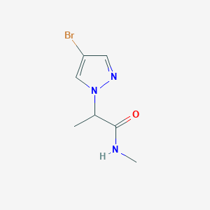 molecular formula C7H10BrN3O B7812229 2-(4-Bromo-1H-pyrazol-1-yl)-N-methylpropanamide 