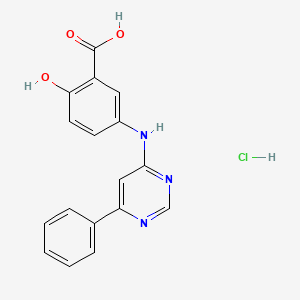 2-Hydroxy-5-[(6-phenylpyrimidin-4-yl)amino]benzoic acid;hydrochloride
