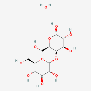 molecular formula C12H24O12 B7812399 (2R,3S,4S,5R,6R)-2-(hydroxymethyl)-6-[(2R,3S,4R,5R,6S)-4,5,6-trihydroxy-2-(hydroxymethyl)oxan-3-yl]oxyoxane-3,4,5-triol;hydrate 