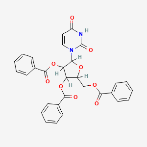 molecular formula C30H24N2O9 B7812479 2-(2,4-Dioxo(1,3-dihydropyrimidinyl))-4-phenylcarbonyloxy-5-(phenylcarbonyloxy methyl)oxolan-3-yl benzoate 