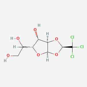 molecular formula C8H11Cl3O6 B7812526 1-[(2R,3aR,5R,6S,6aR)-6-hydroxy-2-(trichloromethyl)-3a,5,6,6a-tetrahydrofuro[2,3-d][1,3]dioxol-5-yl]ethane-1,2-diol 