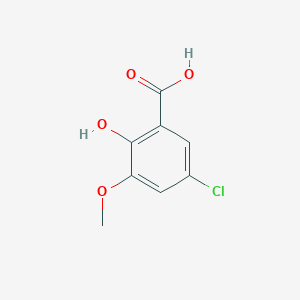 molecular formula C8H7ClO4 B7812552 5-Chloro-2-hydroxy-3-methoxybenzoic acid 