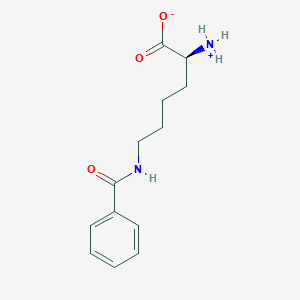 molecular formula C13H18N2O3 B7812559 (2S)-2-azaniumyl-6-benzamidohexanoate 