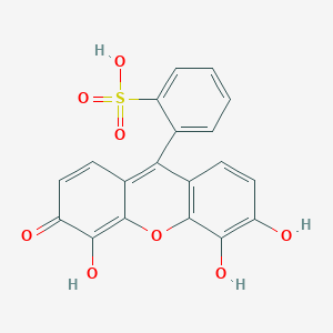 molecular formula C19H12O8S B7812563 2-(3,4,5-Trihydroxy-6-oxo-xanthen-9-yl)benzenesulfonic acid 