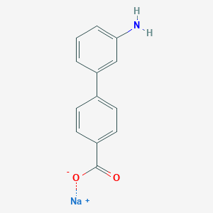 molecular formula C13H10NNaO2 B7812593 Sodium;4-(3-aminophenyl)benzoate 