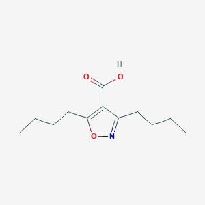 molecular formula C12H19NO3 B7812595 3,5-Dibutyl-1,2-oxazole-4-carboxylic acid 