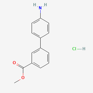 molecular formula C14H14ClNO2 B7812619 4'-Aminobiphenyl-3-carboxylic acid methyl ester hydrochloride 