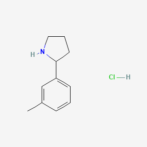 molecular formula C11H16ClN B7812633 2-(m-Tolyl)pyrrolidine hydrochloride 