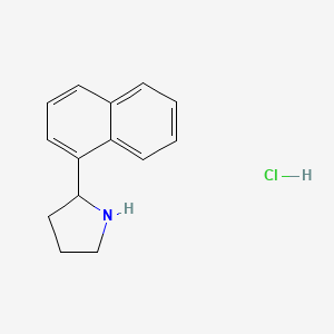molecular formula C14H16ClN B7812642 2-(Naphthalen-1-yl)pyrrolidine hydrochloride 