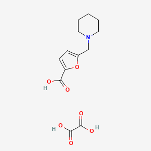 molecular formula C13H17NO7 B7812680 Oxalic acid;5-(piperidin-1-ylmethyl)furan-2-carboxylic acid 
