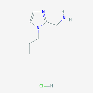 molecular formula C7H14ClN3 B7812702 1-(1-Propyl-1H-imidazol-2-yl)methanamine Hydrochloride 