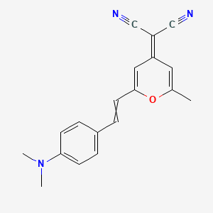 molecular formula C19H17N3O B7812753 (2-(2-(4-(Dimethylamino)phenyl)ethenyl)-6-methyl-4H-pyran-4-ylidene)propanedinitrile 