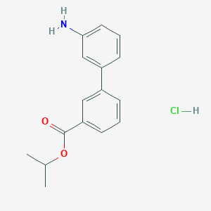 molecular formula C16H18ClNO2 B7812824 Propan-2-yl 3-(3-aminophenyl)benzoate;hydrochloride CAS No. 1197238-83-7