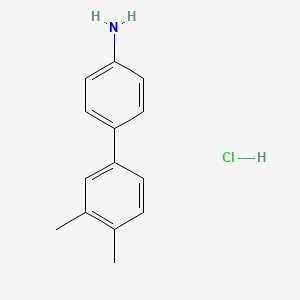 molecular formula C14H16ClN B7812832 3',4'-Dimethyl-[1,1'-biphenyl]-4-amine hydrochloride 