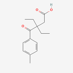 molecular formula C15H20O3 B7812862 3-Ethyl-3-(4-methylbenzoyl)pentanoic acid 