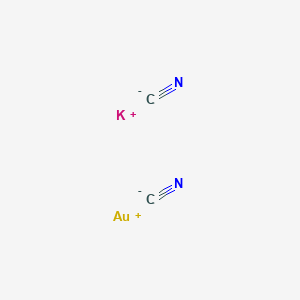 molecular formula C2AuN2-2 B078129 金(1-), 双(氰基-C)-, 钾 CAS No. 13967-50-5