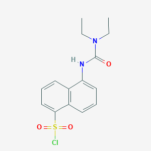 molecular formula C15H17ClN2O3S B7812945 5-(3,3-Diethylureido)naphthalene-1-sulfonyl chloride 