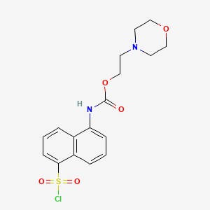 molecular formula C17H19ClN2O5S B7812976 2-morpholin-4-ylethyl N-(5-chlorosulfonylnaphthalen-1-yl)carbamate 
