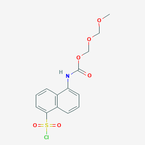 molecular formula C14H14ClNO6S B7812985 methoxymethoxymethyl N-(5-chlorosulfonylnaphthalen-1-yl)carbamate 