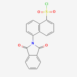 molecular formula C18H10ClNO4S B7813002 5-(Phthalimidyl)-1-naphthalenesulfonyl chloride 