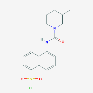 5-[(3-Methylpiperidine-1-carbonyl)amino]naphthalene-1-sulfonyl chloride