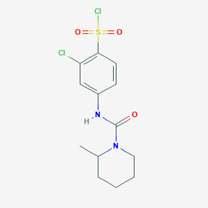 2-Chloro-4-[(2-methylpiperidine-1-carbonyl)amino]benzenesulfonyl chloride