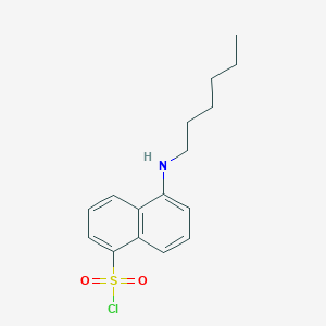 molecular formula C16H20ClNO2S B7813036 5-(Hexylamino)naphthalene-1-sulfonyl chloride 