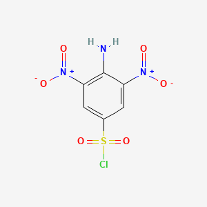 molecular formula C6H4ClN3O6S B7813041 4-Amino-3,5-dinitrobenzenesulfonyl chloride 