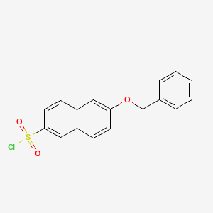 molecular formula C17H13ClO3S B7813068 6-benzyloxy-naphthalene-2-sulfonyl chloride, AldrichCPR 