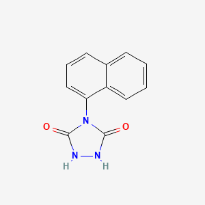 molecular formula C12H9N3O2 B7813108 4-(1-Naphthyl)-1,2,4-triazolidine-3,5-dione CAS No. 81329-59-1