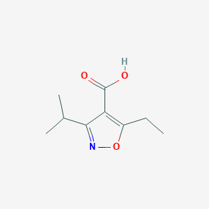 molecular formula C9H13NO3 B7813120 5-Ethyl-3-isopropylisoxazole-4-carboxylic acid 