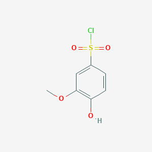 molecular formula C7H7ClO4S B7813125 4-Hydroxy-3-methoxybenzenesulfonyl chloride 