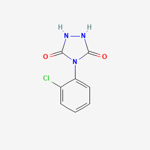 molecular formula C8H6ClN3O2 B7813130 4-(2-Chloro-phenyl)-[1,2,4]triazolidine-3,5-dione 