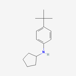 molecular formula C15H23N B7813157 4-tert-butyl-N-cyclopentylaniline 