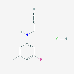 molecular formula C10H11ClFN B7813172 3-fluoro-5-methyl-N-prop-2-ynylaniline;hydrochloride CAS No. 1197235-76-9