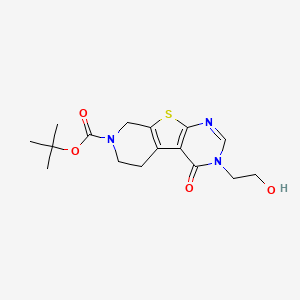 tert-butyl 4-(2-hydroxyethyl)-3-oxo-8-thia-4,6,11-triazatricyclo[7.4.0.02,7]trideca-1(9),2(7),5-triene-11-carboxylate