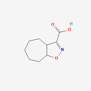 molecular formula C9H13NO3 B7813197 3AH,4H,5H,6H,7H,8H,8AH-Cyclohepta[D][1,2]oxazole-3-carboxylic acid 