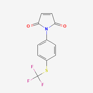 molecular formula C11H6F3NO2S B7813205 1-[4-(Trifluoromethylsulfanyl)phenyl]pyrrole-2,5-dione 