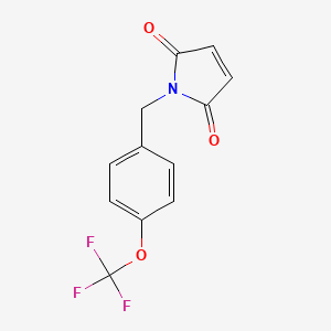 molecular formula C12H8F3NO3 B7813210 1-[[4-(Trifluoromethoxy)phenyl]methyl]pyrrole-2,5-dione 