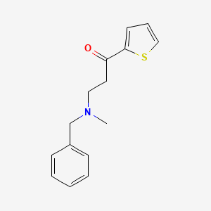 molecular formula C15H17NOS B7813238 1-Propanone, 3-[methyl(phenylmethyl)amino]-1-(2-thienyl)- CAS No. 132335-48-9