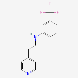 molecular formula C14H13F3N2 B7813302 N-[3-(Trifluoromethyl)phenyl]pyridine-4-ethaneamine 