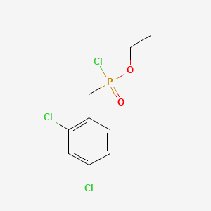 molecular formula C9H10Cl3O2P B7813348 2,4-Dichloro-1-[[chloro(ethoxy)phosphoryl]methyl]benzene 